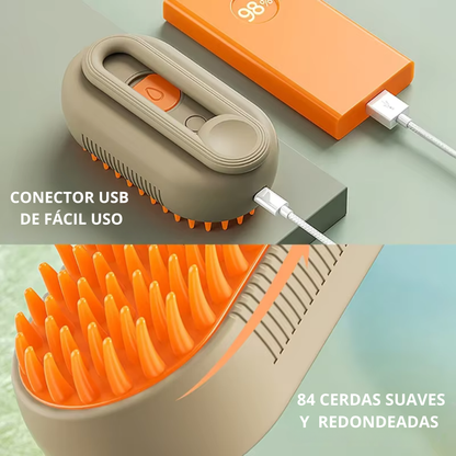 SteamPaw 3 en 1: Cepillo de Vapor para Gatos