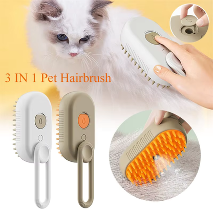 SteamPaw 3 en 1: Cepillo de Vapor para Gatos